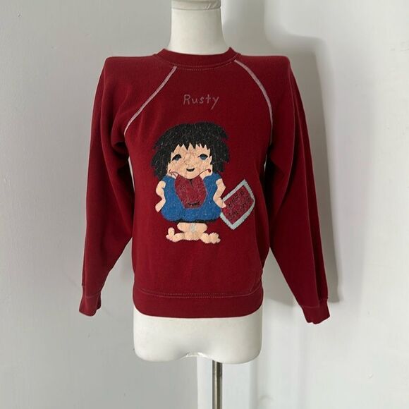 Vintage 1950s Rusty “Keep Smiling” Crewneck Sweatshirt - Picture 1 of 7